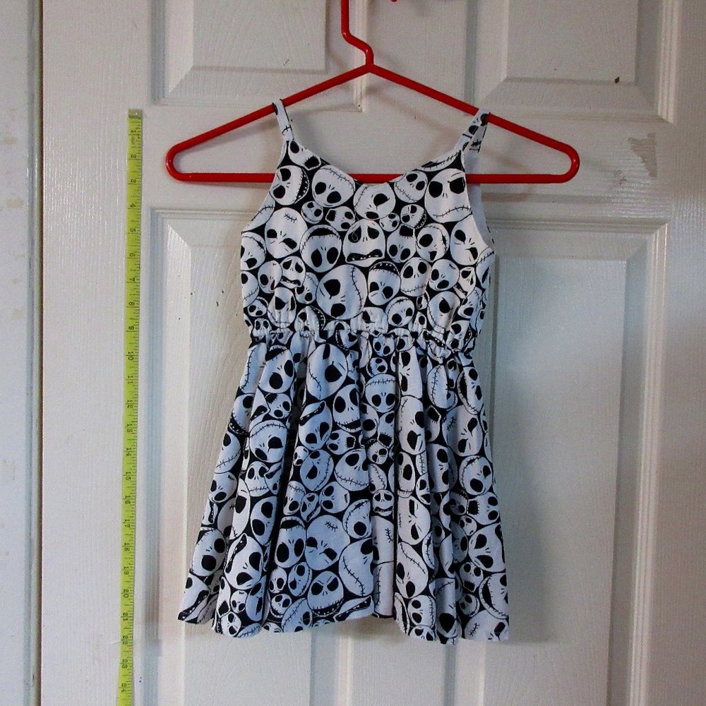 Sundress - childs size 4 from PEACH - Elastic waist , lined -Jack Skeleton